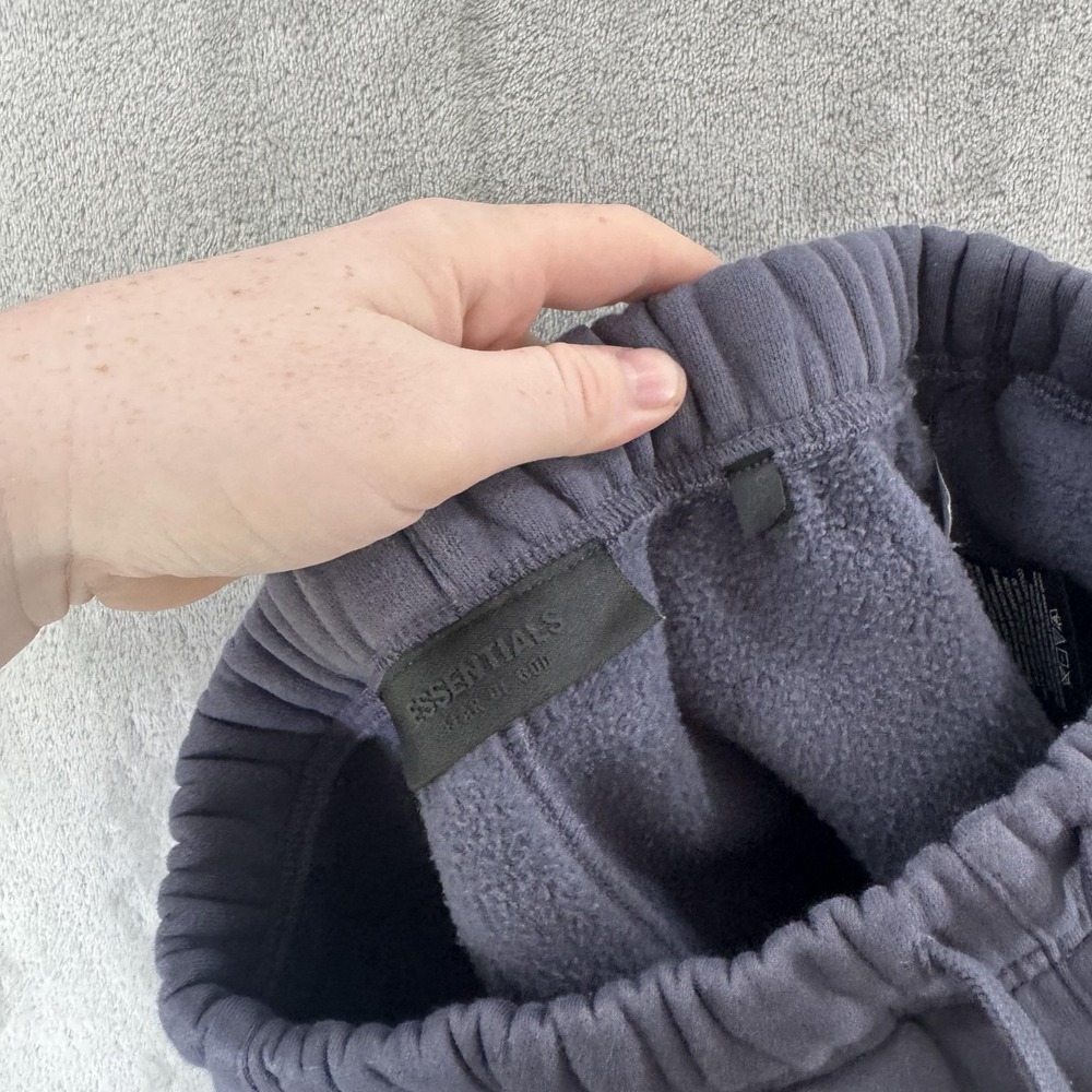 Fear Of God Essentials Sweatpants Mens XS Gray Fleece Joggers Logo Elastic Waist - Picture 7 of 16